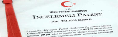 Certificado de Patente en turco. Traducción Jurada de Patente de Turquía.